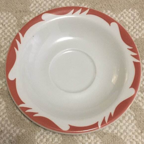 MCM J. E Heath England Restaurant Coral Wave Scroll Cup and Saucer Set #1 - Picture 13 of 15